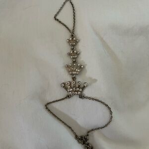 Crown hand chain/Bracelet Silver